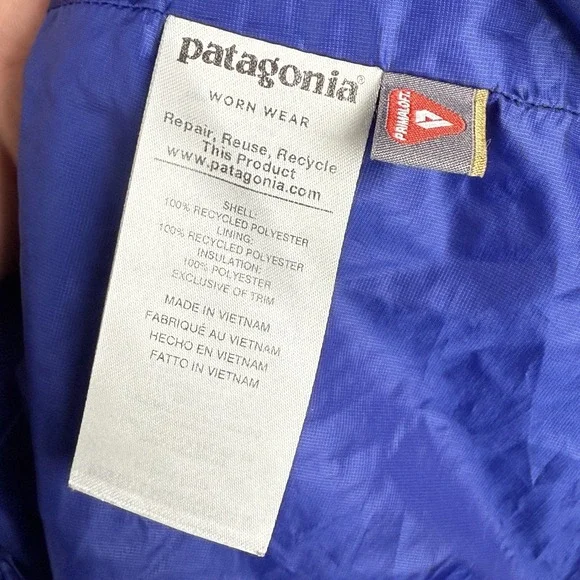 Patagonia Jacket Nano‎ Puff PrimaLoft Insulated Full Zip 84217 Blue Men's XS GUC